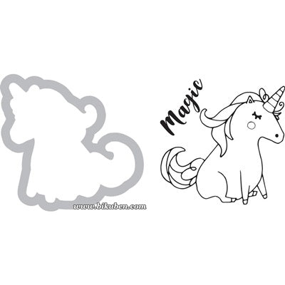 Sizzix - Framelits - Die & Stamp Set by Katelin Lizardi unicorn