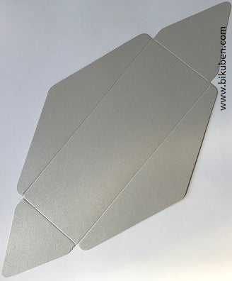 Inkido - Shimmer konvolutt avlang - Silver