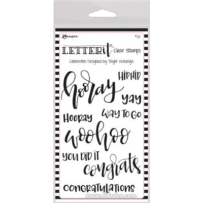 Ranger - Letter It - Clear Stamp Set - Celebration
