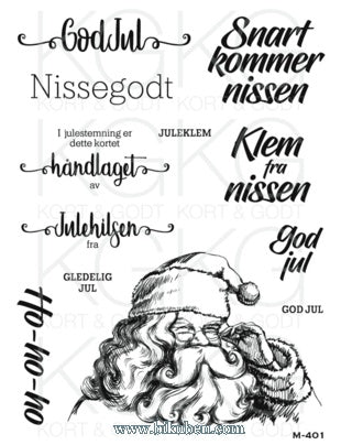 Kort & Godt - Clearstamps Medium plate - Klem fra nissen