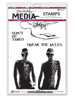 Dina Wakley Media - Stamps - Scribbled Silhouettes