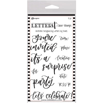 Ranger - Letter It - Clear Stamp Set - Invitation