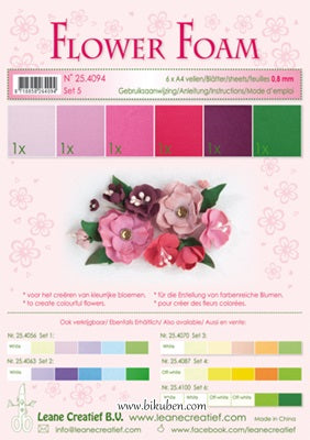 Leane - Flower Foam - Assorted set 5