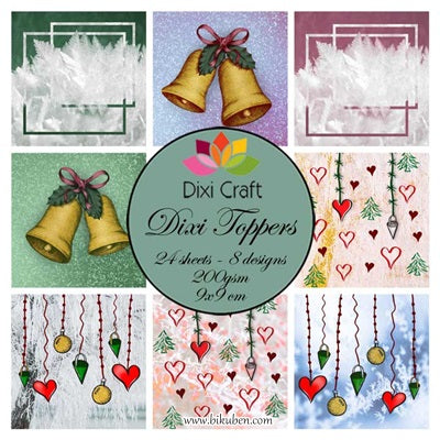Dixi Craft - Toppers - Christmas - Heart Decor (9cm x 9cm)