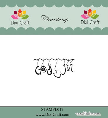 Dixie Craft - Clearstamp - God Jul på en snor