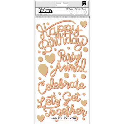 American Crafts - Confetti Wishes - Foam Thickers - Phrases