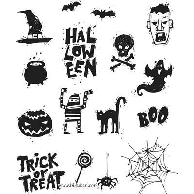 Tim Holtz Collection - Cling Stamps - Spooky Scribbles