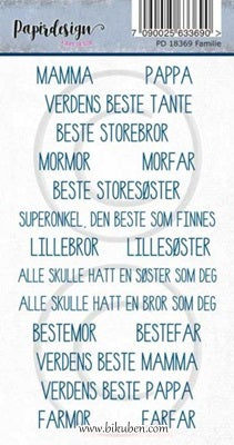 Papirdesign - Ord klistremerker - Familie