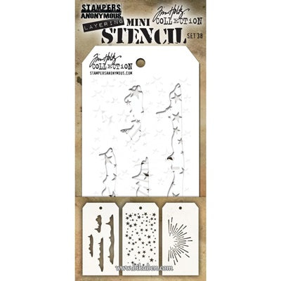 Tim Holtz - Mini Stencil  Set #38