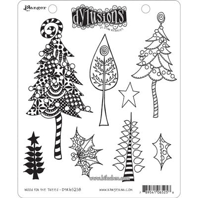 Dylusions - Cling Stamps - Wood for the trees