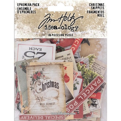 Tim Holtz - Idea-Ology - Ephemera Pack - Christmas Snippets