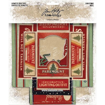 Tim Holtz - Ideaology - Vignette Box Tops - Christmas