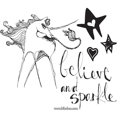 Jane Davenport - Clear Stamp - Unicorn Sparkle