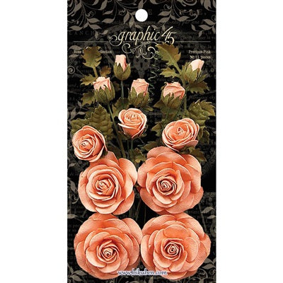 Graphic45: Staples - Paper Roses - Pink