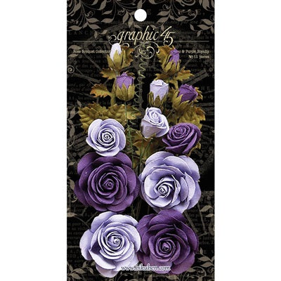 Graphic45: Staples - Paper Roses - Lilac/Purple