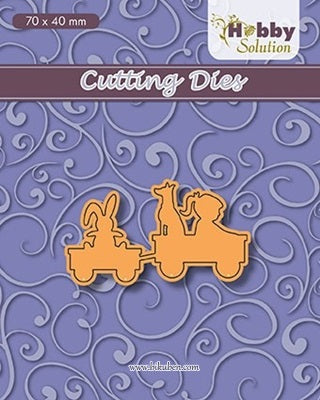 Nellie Snellen - Hobbysolution Die - Girl and dog in go-cart