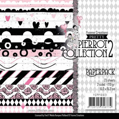 Yvonne Creations - Pretty Pierrot 2 - Paper Pad 6 x 6"