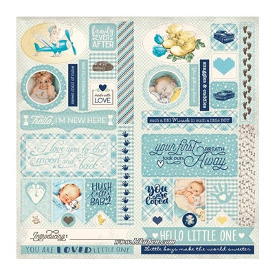 Authentique - Swaddle Boy - Die Cut Elements 12 x 12"