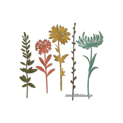 Sizzix - Tim Holtz Alterations - Thinlits - Wildflower Stems 1