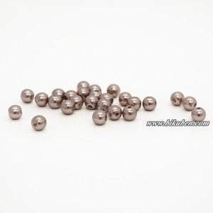 Kort & Godt - Perler - Grå - 6 mm