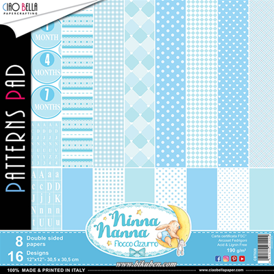 Ciao Bella - Ninna Nanna Boy - Patterns Pad   12 x 12"