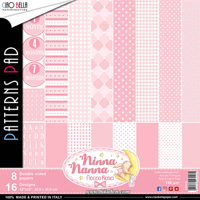 Ciao Bella - Ninna Nanna Girl - Patterns Pad   12 x 12"