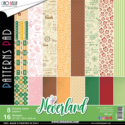Ciao Bella - Neverland - Patterns Pad 12 x 12"