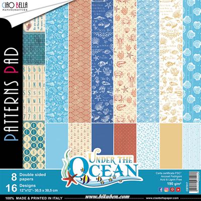 Ciao Bella - Under the Ocean - Patterns Pad   12 x 12"