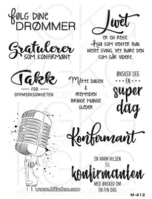 Kort & Godt - Clearstamps Medium plate - Følg dine drømmer