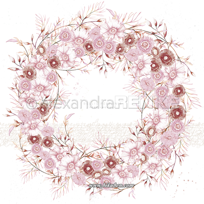 Alexandra Renke - Daisy Wreath 12x12"