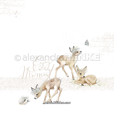 Alexandra Renke - Fawns Enjoy every moment 12x12"