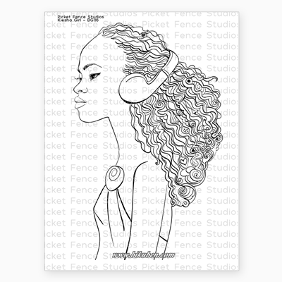 Picket Fence - Clear Stamp - Beautiful Girls - Kiesha