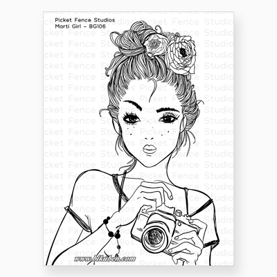 Picket Fence - Clear Stamp - Beautiful Girls - Marti