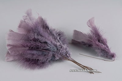 Fjær Ris Tråd - Mørk Lilla