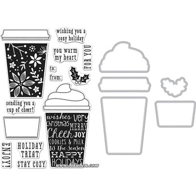 Echo Park - Clear Stamps & DIe Combo - Coffee Cup