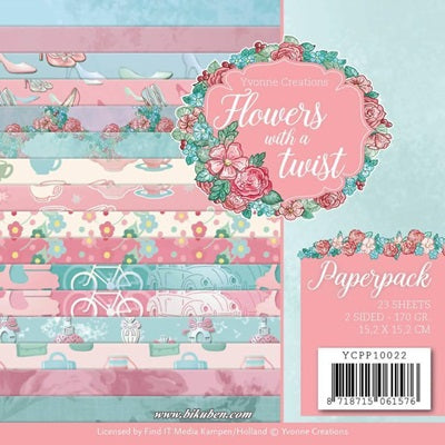 Yvonne Creations - Flowers with a twist - Paper Pad 6 x 6"