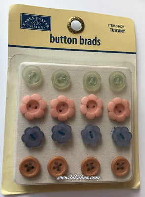 Karen Foster: Button Brads - Tuscany