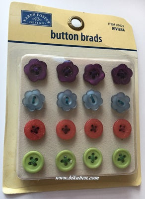 Karen Foster: Button Brads - Riviera