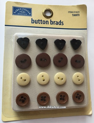 Karen Foster: Button Brads - Tahiti
