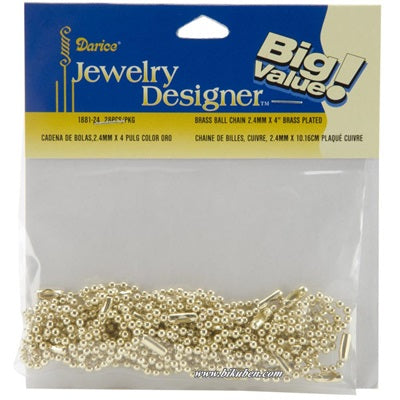 Darice - Ball Chain Link  - Gold