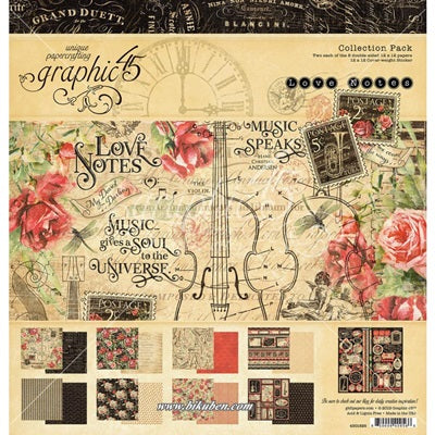 Graphic 45: Love Notes - Collection Pack    12 x 12"