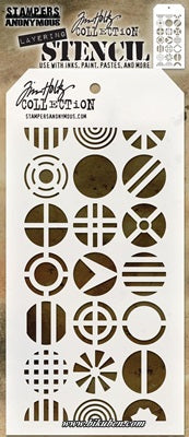 Tim Holtz - Layered Stencil - Patchwork Circle
