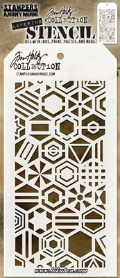 Tim Holtz - Layered Stencil - Patchwork Hex
