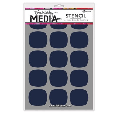 Dina Wakley Media - Stencils - Big Squovals