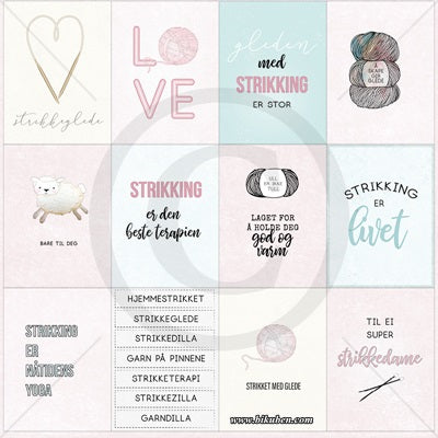 Papirdesign - Strikkekveld - Den nye yoga 12x12"