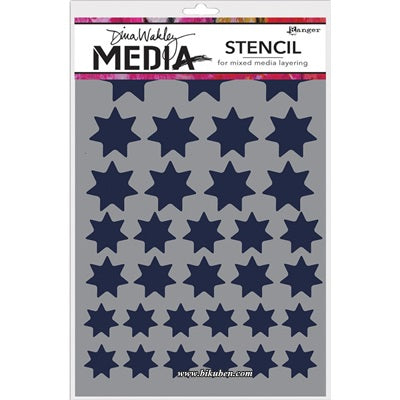 Dina Wakley Media - Stencils - Variegated Stars