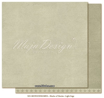 Maja Design - Denim & Girls - Monochrom - Shades of Denim - Light Sage 12x12"