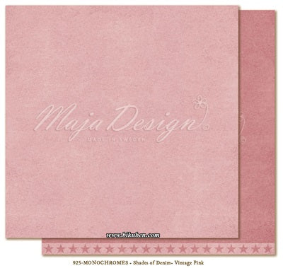 Maja Design - Denim & Girls - Monochrom - Shades of Denim - Vintage Pink 12x12"