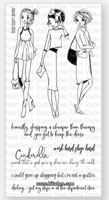 Picket Feance - Clear Stamp - BFF Girl Shop Hard