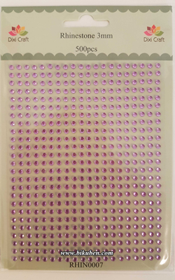 Dixi Craft - Rhinestone - Lys lilla 3mm